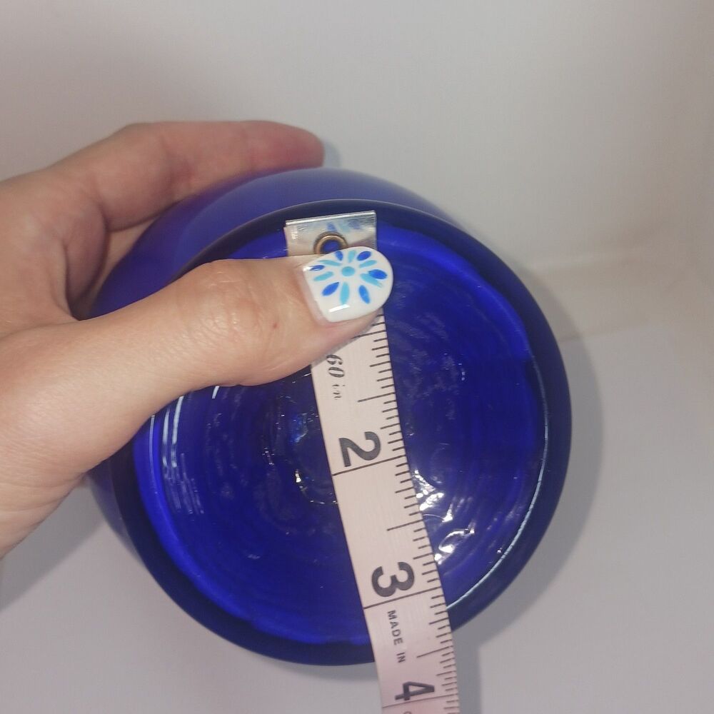Venitian Style Art Glass Cobalt Blue Stretched Hand Blown Pontil Mark Bud Vase - Picture 10 of 11